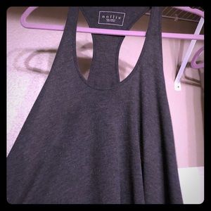 Charcoal, ribbed, Razorback top